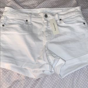 nwt francescas white denim shorts